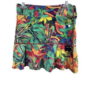 Donajo Soar Skort Tropical Floral Tennis Skirt Women’s Size 2 Pleated Stretchy